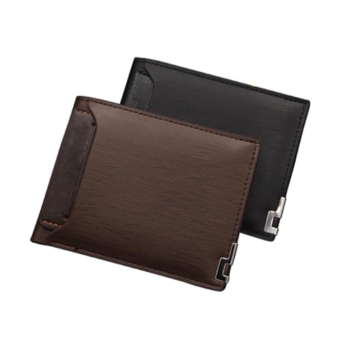 CTIRCHIU Multifunktionale Herren Geldbörse PU mit RFID Eleganter Bi Fold Design Kompakte Brieftasche mit Kartenfächern für Reisen von CTIRCHIU