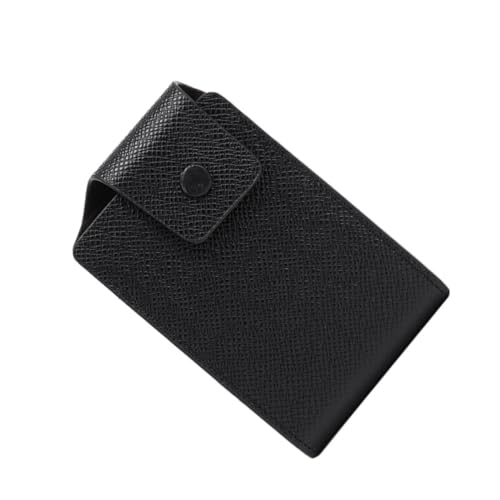 CTIRCHIU Multifunktionaler Herren Karten und Münzbeutel mit Druckknopfverschluss Kompakte Aufbewahrungstasche für Ausweise und Kleingeld Schwarzes Design für Alltag und Reisen von CTIRCHIU