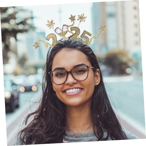 CTIRCHIU 2025nummer Stirnband Für Neujahrsparty Kopfbedeckung Mit Stern-topper Wiederverwendbar Für Erwachsene Geeignet Party-accessoire Cosplay-haarspange von CTIRCHIU