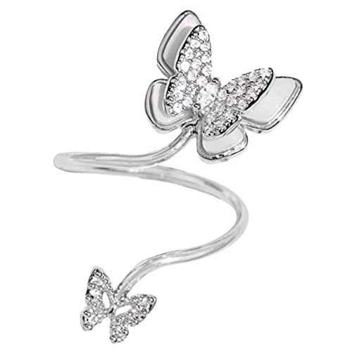 CTIRCHIU Offener Ring Damen Schmuckring Kreativer Fingerring Zirkonia Modisches Fingerdekor für Frauen für Kostümbälle und Partys Attraktives Design in Schlangenform von CTIRCHIU