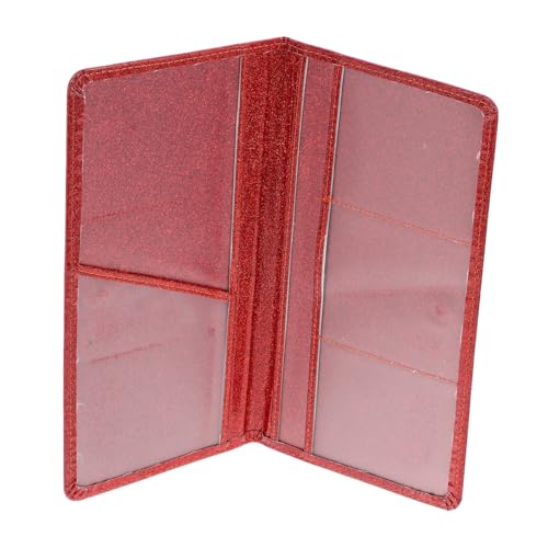 CTIRCHIU PU Auto Zulassungsschutz Cover Rot Eleganter Kfz Schein Kartenhalter für Frauen Langlebiger Organizer für Versicherung und Registrierung Stilvolles Autozubehör von CTIRCHIU