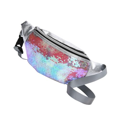 CTIRCHIU Pailletten Gürteltasche Für Damen Modische Brusttasche Mit Sternen Leichtgängiger Reißverschluss Für Schlüssel Glas Handy Bargeld Lässig Für Konzerte Shopping Wandern Reisen Partys von CTIRCHIU