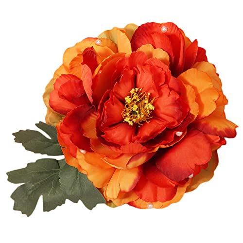 CTIRCHIU Blumen-haarclip Mit Künstlicher Pfingstrose Für Frauen Elegantes Haarschmuck-accessoire Für Hochzeiten Partys Und Fotoshootings Design Einfach Anzubringen Schonend Für Haar von CTIRCHIU