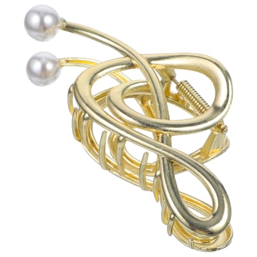 CTIRCHIU Elegante Perlen Haarspange Große Klauenklammer Mit Notenmotiv Für Damen Stilvolle Metall-haarclip Headwear Für Besondere Anlässe Und Alltag von CTIRCHIU