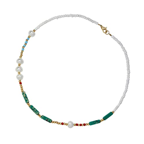 CTIRCHIU Lange Perlenkette Modeschmuck Halskette Damen Perlenschmuck Perlen Halskette Frauen Mädchen Schmuck Zarte Choker Kette Schmuck Bohemian Style von CTIRCHIU