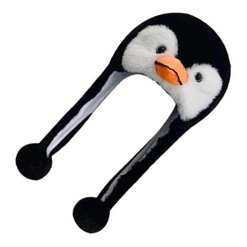 CTIRCHIU Penguin Cartoon Winterplüschhut Für Lustige Tierkopfbedeckung Mit Ohrschutz Für Auftritte Partys Und Fotorequisiten Für Cosplay Und Winterevents von CTIRCHIU