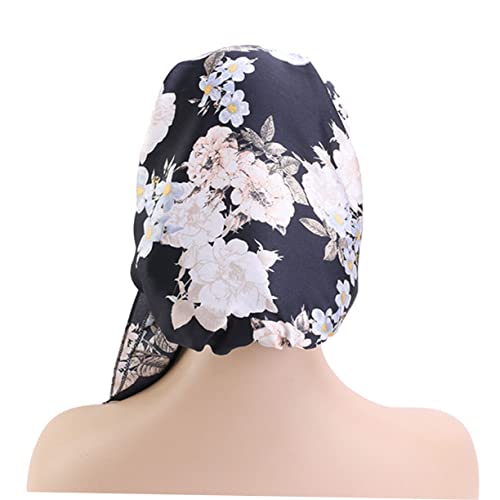 CTIRCHIU Printed Turban Cap Aus Elastischem Material Für Damen Modischer Turban Hut Mit Kreativem Design Schwarz Für Sommer Und Vielseitig Tragbar Als Kopfbedeckung Für Besondere von CTIRCHIU