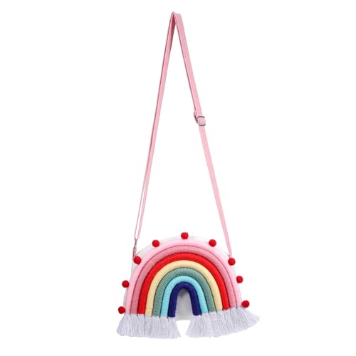 CTIRCHIU Junge Mädchen Umhängetasche Regenbogen Handtasche Verstellbare Schultertasche Für Mädchen Praktischer Aufbewahrungstasche Mit Reißverschluss Für Spielzeug Und Essentials von CTIRCHIU