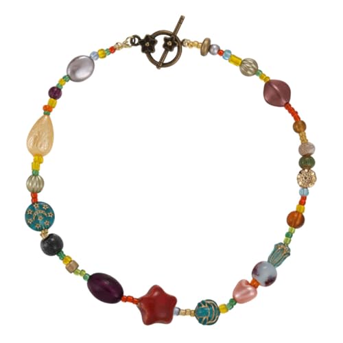CTIRCHIU Retro Böhmische Perlenkette mit Stern Anhängern für Frauen Modeschmuck Halskette im Boho für Festivals Besondere Anlässe von CTIRCHIU