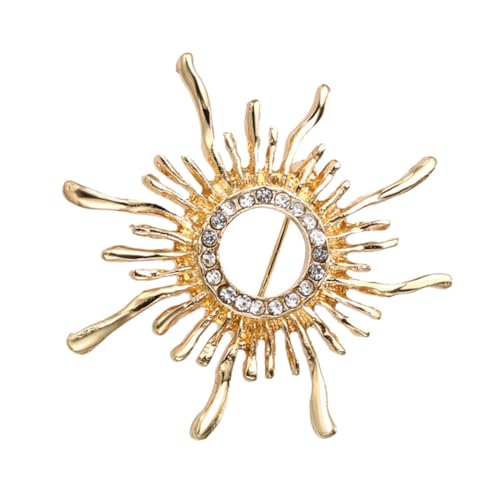 CTIRCHIU Retro Brosche Sonnenblume aus Langlebiger Legierung Anstecknadel mit Glitzerndem Vintage Design Modisches Damen Accessoire für Kleidung für Familie und Kollegen von CTIRCHIU