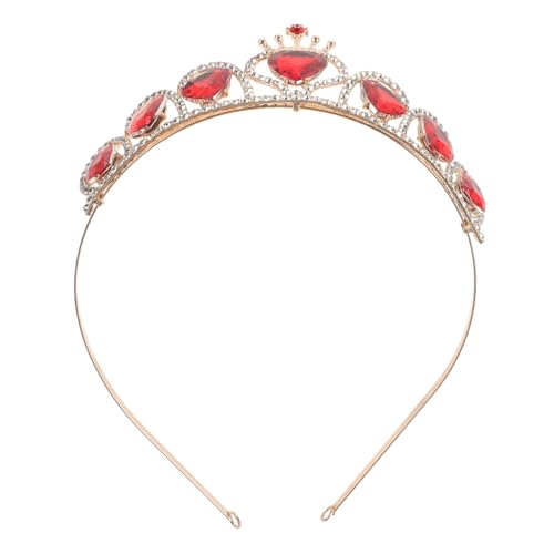 CTIRCHIU Rotes Herz Tiara Haarschmuck Hochzeit Braut Kopfbedeckung Strass Krone für Damen von CTIRCHIU