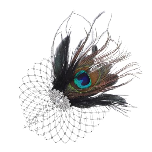 CTIRCHIU Retro-party-kopfschmuck Mit Federn Und Vintage-netz Flapper-haarspange Tanz-haarschmuck Pfauen-haarspange Stilvolle Haarnadel Für Damen Haarschmuck Haarnadel Im von CTIRCHIU