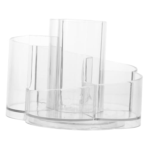 CTIRCHIU Rotierender Make-up-pinselhalter Aus Pet-material Make-up-pinsel-organizer Für Schminktisch Stiftbehälter Mit Fächerdesign Halter Für Hautpflegeprodukte Und Stifte von CTIRCHIU