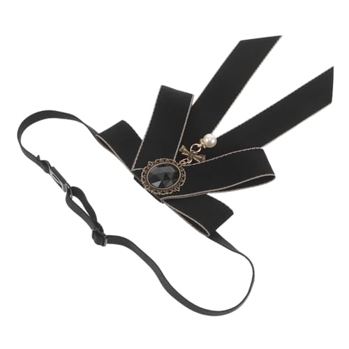 CTIRCHIU Schleifenfliege Für Damen Und Mädchen Mit Perlen Und Strass Verziert Aus Stoff Und Zinklegierung Passend Zu Schuluniformen Und Hemden Für Vielseitige Anlässe von CTIRCHIU