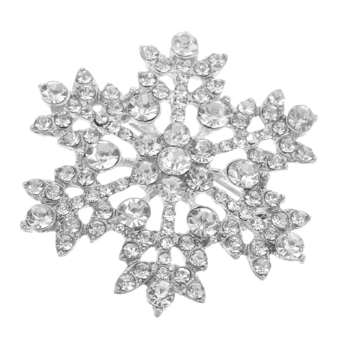 CTIRCHIU Schneeflocken Brosche Für Damen Schalnadel Aus Zinklegierung Mit Strasssteinen Verziert Weihnachts Und Winterfeiertagsnadel Für Rucksäcke Taschen Jacken von CTIRCHIU