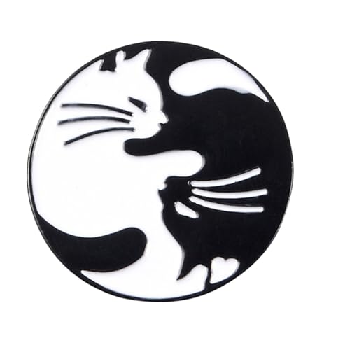CTIRCHIU Schwarze und weiße Katzenbrosche Kätzchen Brosche Kätzchen-Ornament schwarze Katze Stifte Tier Brosche Jeans-Brosche Kleine Brosche CTIRCHIU Schwarze und weiße Katzenbrosche Kätzchen Brosche Kätzchen-Ornament schwarze Katze Stifte Tier Brosche Jeans-Brosche Kleine Brosche von CTIRCHIU