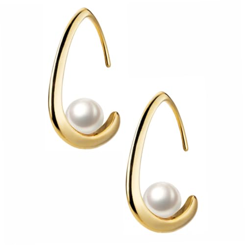 CTIRCHIU Silber Perlen Ohrhänger Tropfenförmig Eleganter Ohrschmuck Damen Vergoldet Party Alltag von CTIRCHIU
