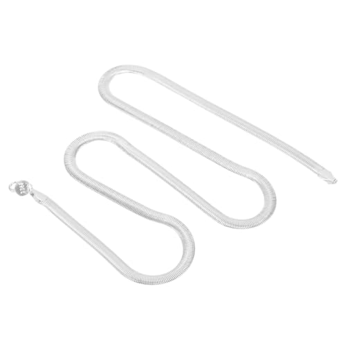 CTIRCHIU Silberne Flache Schlangenkette Damen Clavicle Kette Schlange Halskette Modisch Vielseitig für Teenager Mädchen Alltag und Party von CTIRCHIU