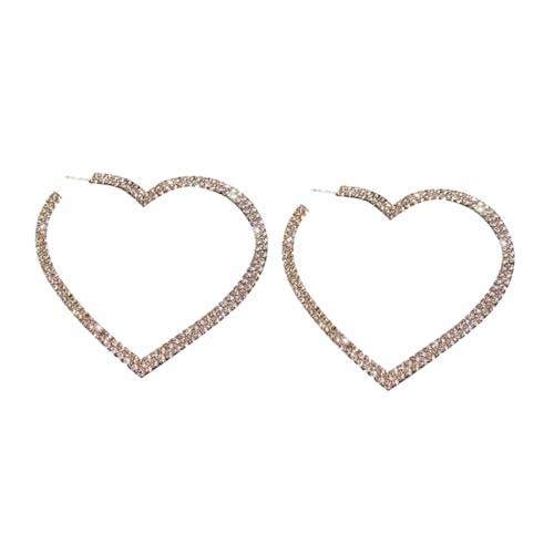 CTIRCHIU Silberohrringe Damen Herzform Ohrstecker mit Funkelnden Strasssteinen Langlebig Leicht und Modischer Ohrschmuck für Alltag und Besondere Anlässe als für Frauen von CTIRCHIU