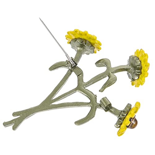 CTIRCHIU Sonnenblumenbrosche für Damen Blumenbrosche Hochwertigem Legierungsmaterial für Kleidung Schals und Hüte für Besondere Anlässe und Tägliche von CTIRCHIU