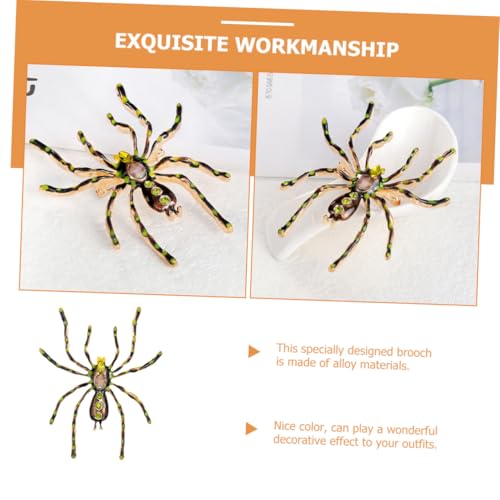 CTIRCHIU Spinnen brosche aus Legiertem Modisches Schmuck accessoire für Kleidung Rucksack und Schals Langlebig Sicher als für Frauen Auffälliger Anhänger für Alltag und Besondere Anlässe von CTIRCHIU