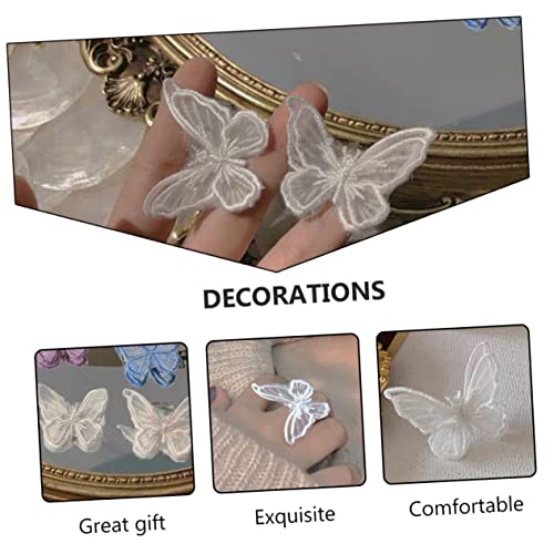 CTIRCHIU Schmetterlingsflügel Ohrringe Weiß Kreative Ohrstecker Mit Zirkonia Süßer Ohrschmuck Für Party Entzückende Ohrringe Aus Hochwertigem Material von CTIRCHIU