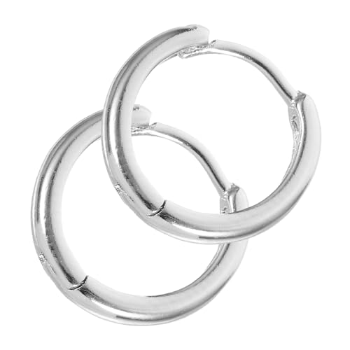 CTIRCHIU Sterling Silber Creolen Kleine Runde Ohrringe für Damen und Herren Minimalistischer Leichter Ohrschmuck Langlebig Glänzend für Alltag und Besondere Anlässe von CTIRCHIU