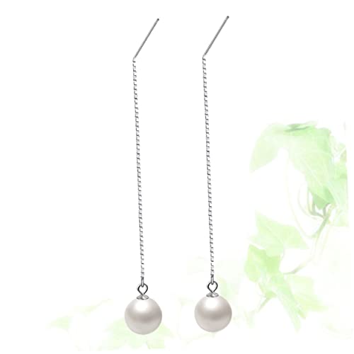 CTIRCHIU Sterling Silber Perlenohrringe Damen Quaste Ohrhänger Elegant Glänzend Alltag Schmuck von CTIRCHIU