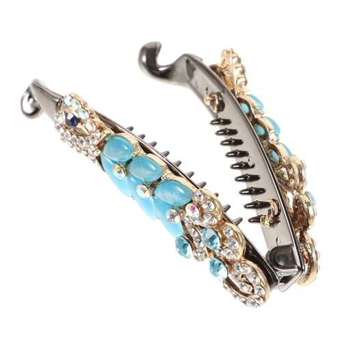 CTIRCHIU Strass Bananenklammer für Dickes Lockiges Haar Haaraccessoire mit Katzenaugensteinen Haarklammer für Damen für Pferdeschwanz Styling Robust und Langlebig von CTIRCHIU