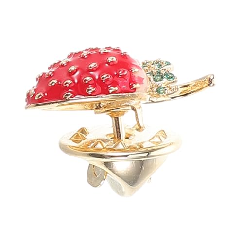 CTIRCHIU Süße Erdbeer Brosche für Frauen Handgemalte Obst Anstecknadel Vielseitiges Accessoire für Kleidung Taschen und Hüte Leicht und Tragbar für Jede Gelegenheit von CTIRCHIU