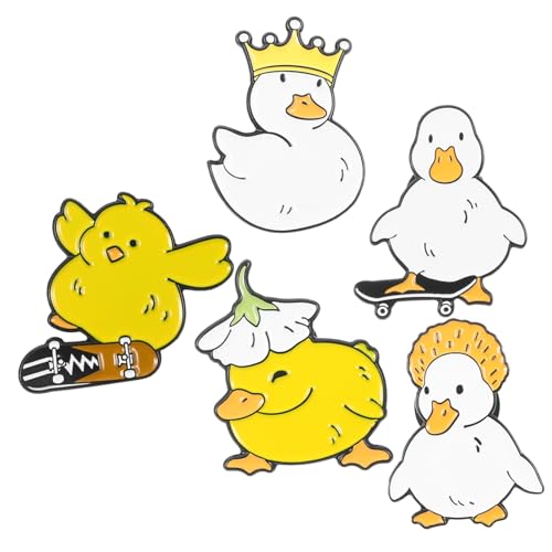 CTIRCHIU Teiliges Niedliche Kleine Enten Anstecknadeln aus Metall Cartoon Broschen für Rucksäcke Taschen und Kleidung Sichere Befestigung Modisches Accessoire für Damen und Mädchen von CTIRCHIU