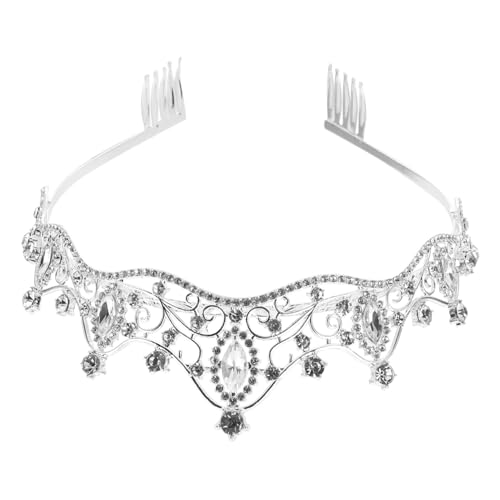 CTIRCHIU Tiara für Hochzeiten Bälle Kopfschmuck mit Silberner Basis Weißen Strasssteinen Leicht Komfortabel für Besondere Anlässe CTIRCHIU Tiara für Hochzeiten Bälle Kopfschmuck mit Silberner Basis Weißen Strasssteinen Leicht Komfortabel für Besondere Anlässe von CTIRCHIU