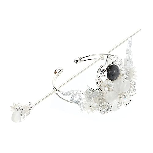 CTIRCHIU Traditionelle Chinesische Tiara Haarnadel Satz 2Stücke Antiker Hanfu Haarschmuck mit Blumenquaste Eleganter Chinesischer Kopfschmuck für Kostümparty Hochzeit und Fotoshootings von CTIRCHIU