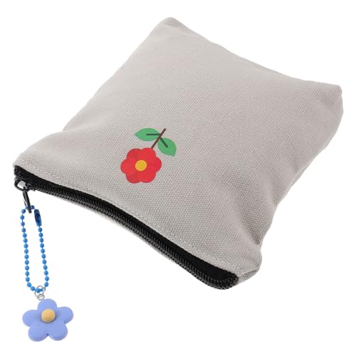 CTIRCHIU Tragbare Damenbindentasche Canvas mit Reißverschluss Multifunktionale Periodentasche für Hygieneartikel Süße Kleine Geldbörse für Unterwegs von CTIRCHIU