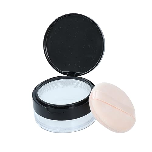 CTIRCHIU Tragbarer Make-up-puderbehälter Mit Spiegel Doppelstöckiger Auslaufsicherer Kosmetik-organizer Für Loses Puder Inklusive Puderquaste Farbe Zufällig von CTIRCHIU