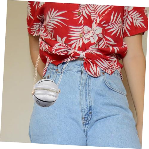 CTIRCHIU Trendige Basketball handtasche Damen mit Kette Kompakte Pu leder Umhängetasche Verschleißfest und Modisch Crossbody Bag für Schule und Alltag Stylisches von CTIRCHIU