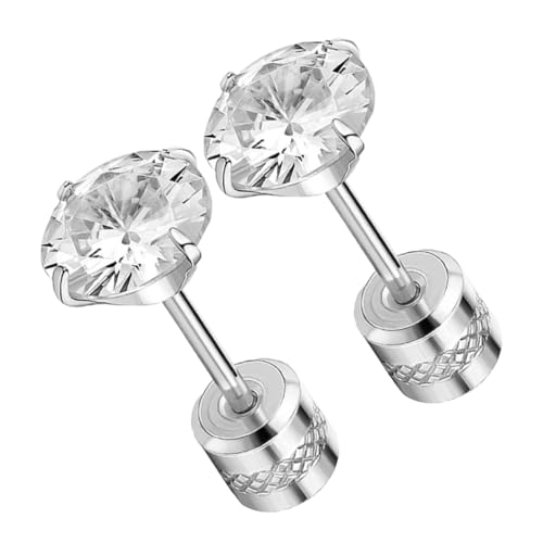 CTIRCHIU Unisex Ohrstecker Damen Zirkonia Ohrschmuck Edelstahl Modisch Vielseitig Tragbar Allergikerfreundlich von CTIRCHIU