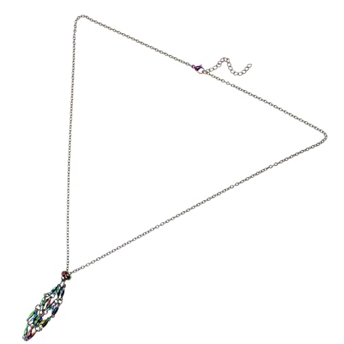 CTIRCHIU Verstellbare Edelstahl Schmuckkäfig Halskette Schmuckhalter mit Austauschbarem Anhängerband Modisch Langlebig für Damen und Herren von CTIRCHIU