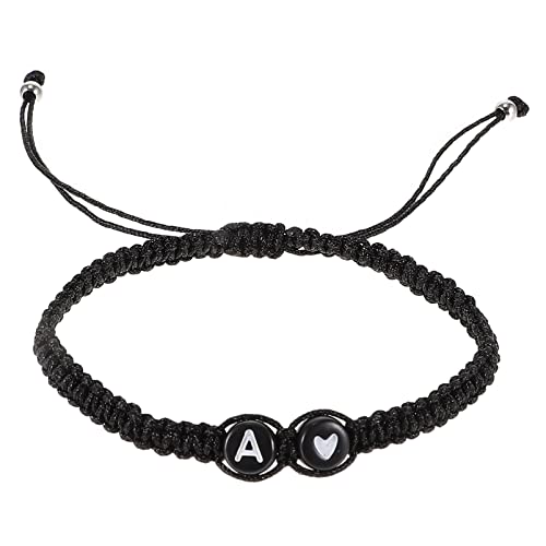 CTIRCHIU Geflochtenes Armband Mit Buchstaben Für Seilarmbänder Als Freundschaftsarmband Verstellbares Paararmband von CTIRCHIU
