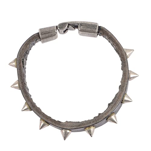 CTIRCHIU Punk Lederarmband für Herren Verstellbares Nietenarmband Cooles Handgelenkdekor im Gothic Stil Robustes Material für Männer und Frauen von CTIRCHIU