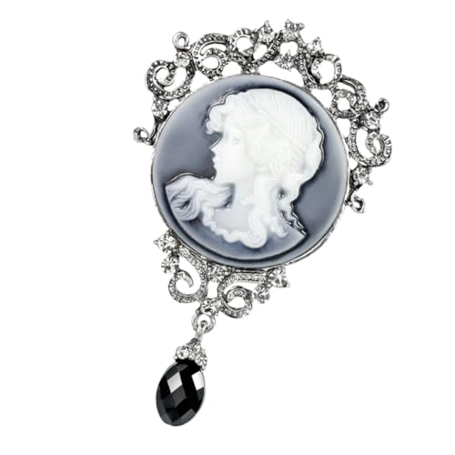 CTIRCHIU Viktorianische Brosche Damen Retro Schönheitsporträt Brosche Metall Vintage Schmucknadel für Handtaschen und Schals von CTIRCHIU