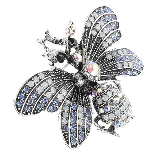 CTIRCHIU Vintage Biene Brosche mit Strass Damen und Herren Anstecknadel Retro Insekten Motiv Modische Kleidung Schmuck für Jacken Hüte und Schals Unisex Accessoire von CTIRCHIU