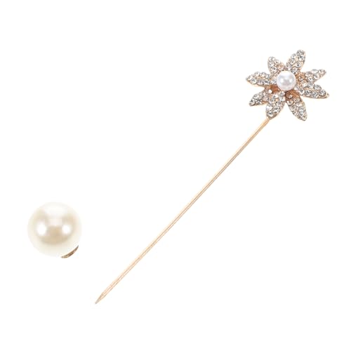 CTIRCHIU Vintage Brosche mit Langen Stift Anstecknadel für Frauen Verziert mit Funkelnden Strasssteinen als Krawatten und Schalaccessoire für Klassischen Stil von CTIRCHIU
