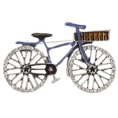 CTIRCHIU Vintage Fahrrad Brosche mit Strasssteinen Langlebiger Metall Anstecker Eleganter Schmuck für Kleidung Tasche und Geschenkideen zu Weihnachten Geburtstag Valentinstag von CTIRCHIU