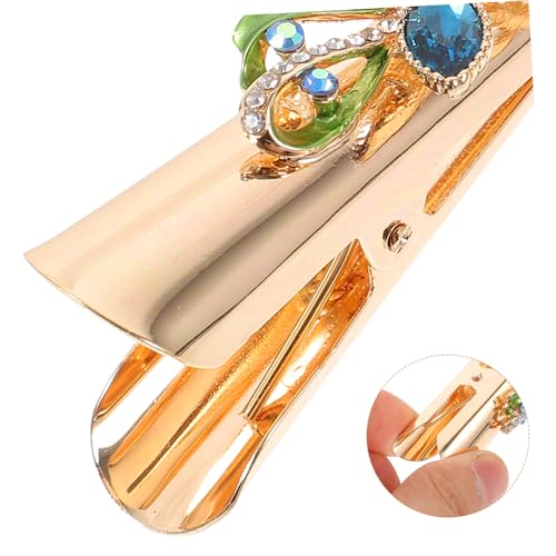 CTIRCHIU Vintage Haarklammer mit Strass und Blumen Metall Entenschnabel Haarclip für Frauen Stabiles Design Eleganter Haarschmuck für Hochzeiten Partys und Alltag Schonend für Dickes Haar von CTIRCHIU