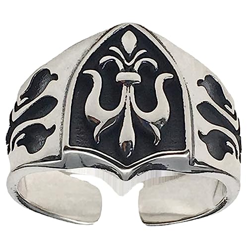 CTIRCHIU Vintage Punk für Verstellbarer Offener Metallring Titanstahl Dekorative Schmuckoption Langlebig Flexibel Perfektes für Freunde von CTIRCHIU