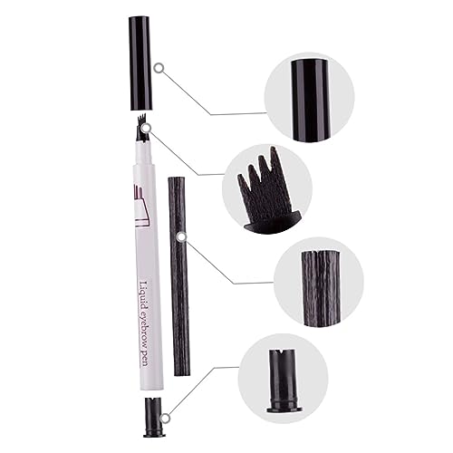 CTIRCHIU Wasserfester Augenbrauenstift mit Vierfacher Spitze Dünne Microblading Natürliches Finish Schnelltrocknend Schweißresistent Präzise für Definierte Brauen Dunkelgrau von CTIRCHIU
