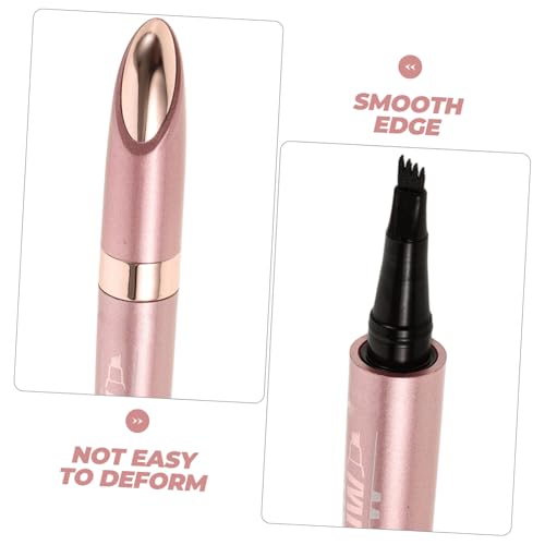 CTIRCHIU Wasserfester Microblading Augenbrauenstift Filzspitze Flüssiger Eyebrow Pen für Feine Härchenzeichnung Langanhaltend Natürlich Wirkende Brauen Roségoldenes Design Smudge Damen von CTIRCHIU