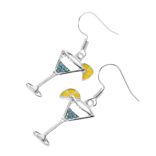 CTIRCHIU Weinglas Ohrringe Damen Leicht Elegant Kreatives Cocktailglas Design Modisch Alltag Party Schmuck von CTIRCHIU