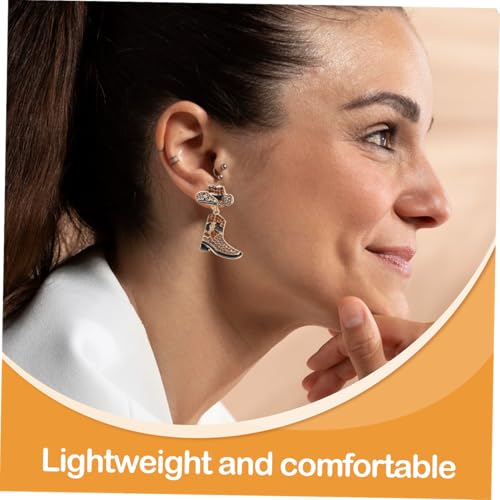 CTIRCHIU Western Boot Ohrringe mit Funkelnden Strasssteinen Leichte Baumelnde Cowgirl Schmuck Modische Braune Western stiefel Ohrhänger für Damen Komfortabel und Elegant für Alltag und von CTIRCHIU
